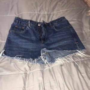 top shop denim shorts